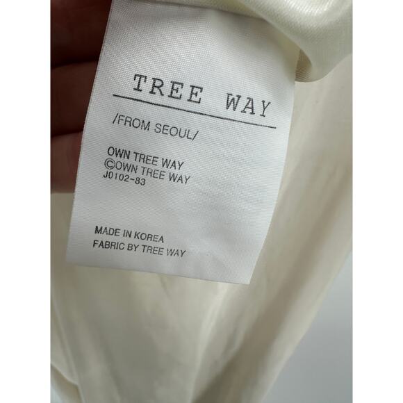 Tree Way Slip Dress Cream Tank Maxi Slit Lightweight Made in Korea Women Medium - Picture 7 of 7